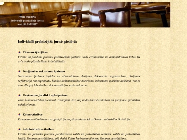 Ivars Rudziks zvērināta advokāta palīgs, 